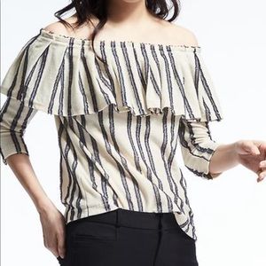 Off shoulder stripe top